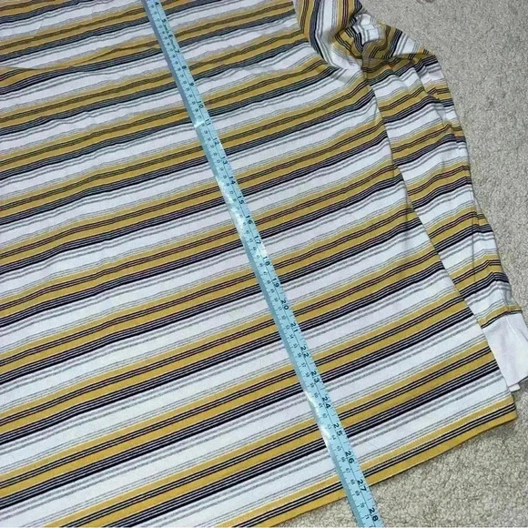 🔥Betweenand Striped Long Sleeve Shirt Medium Yellow Black White Splatter Design - Picture 5 of 8